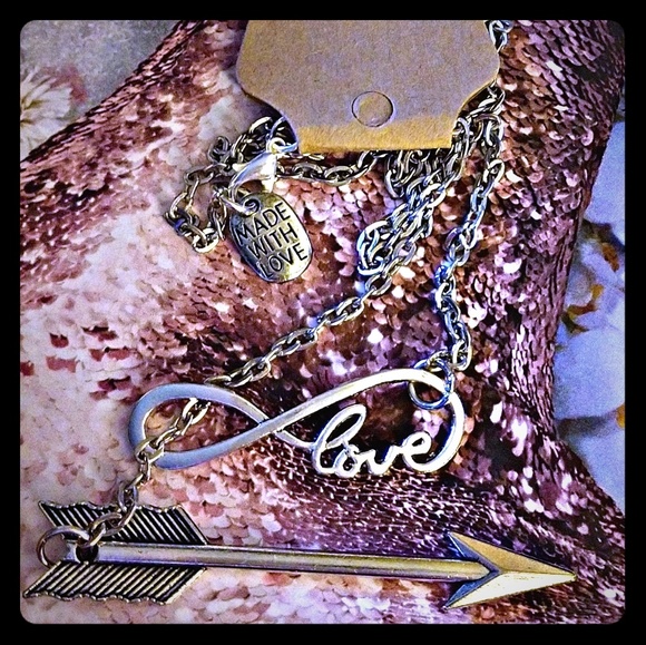 Once Loved Boutique Jewelry - Infinity Love & Arrow Fashion Necklace